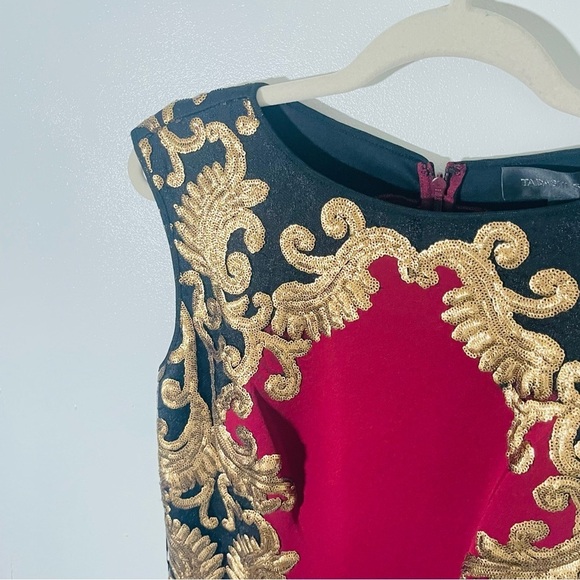 NEW Tadashi Shoji Milana Sequin Embroidered Neoprene Sheath Dress Cocktail Party - Picture 7 of 10